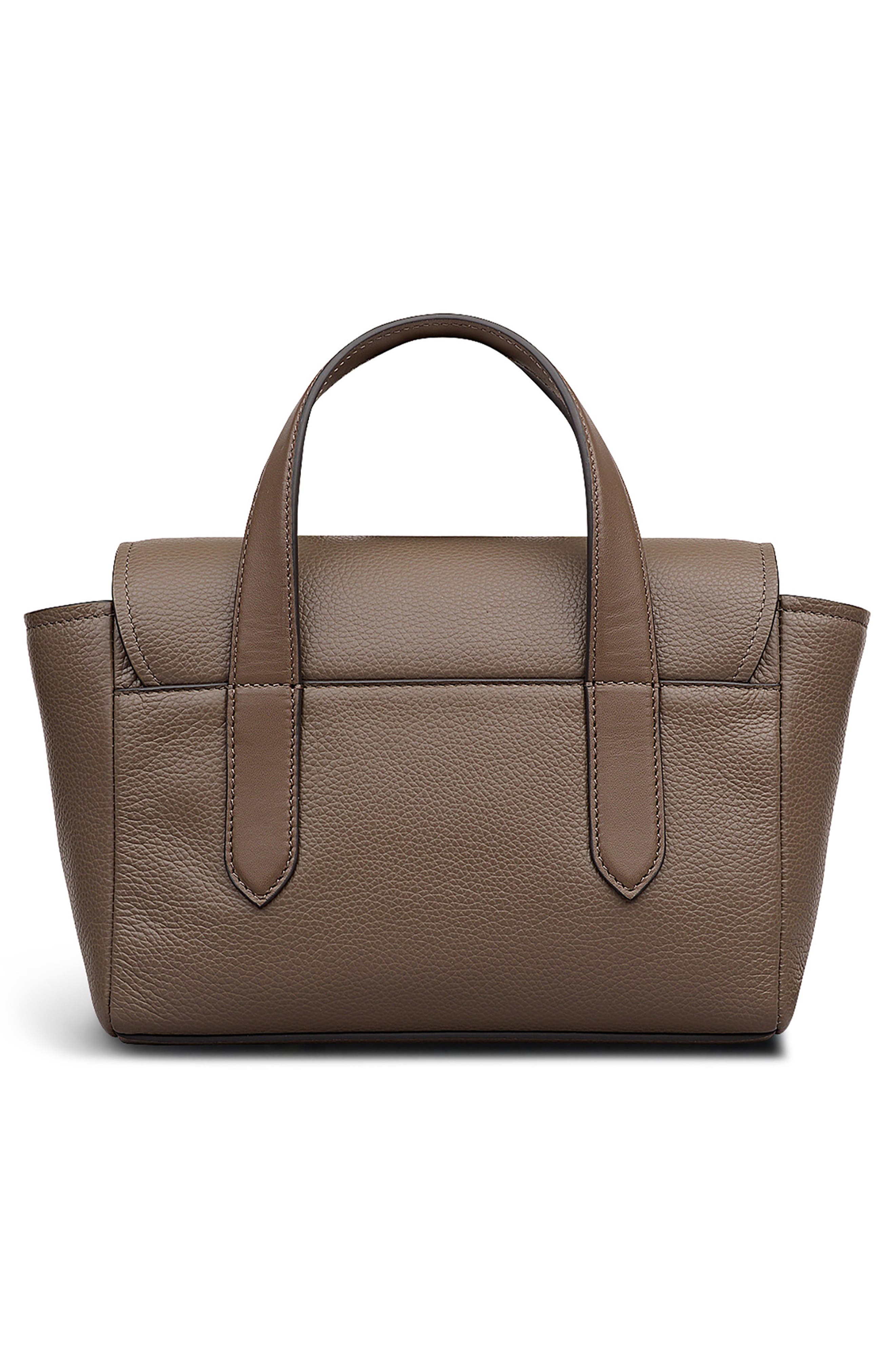 Radley Mayfair Lane Small Flapover Satchel Bag, Alternate, color, Coffee