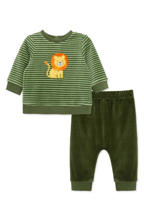 Velour Dino Sweatshirt & Joggers Set (Baby)