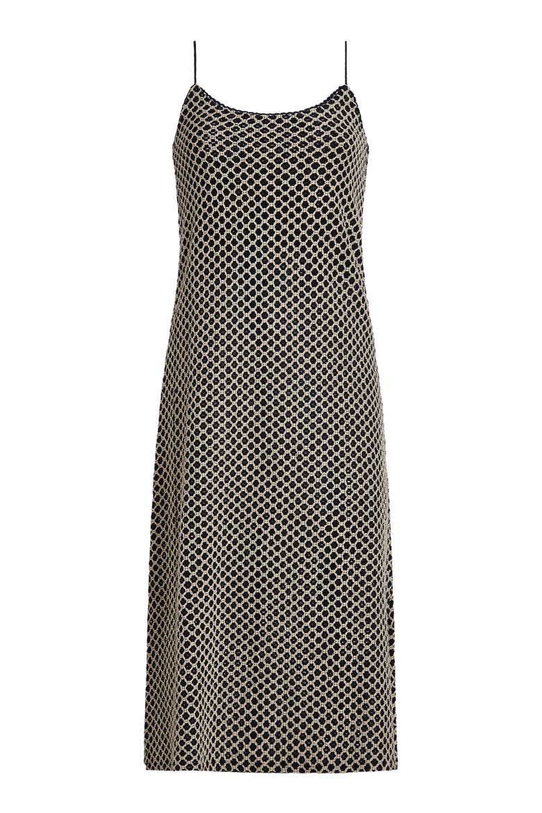 Figo Crochet Tank Dress, Alternate, color, Black/Cream Crochet