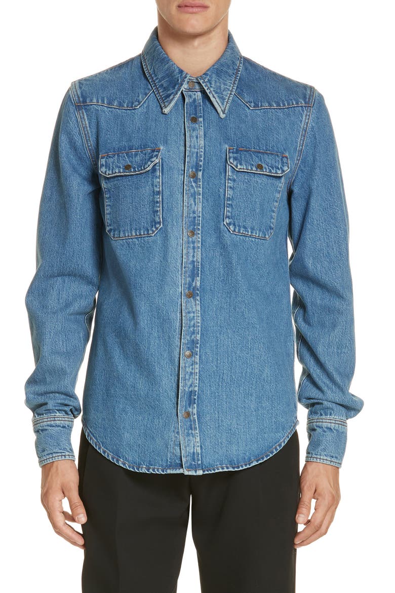 Denim Shirt, Main, color, BLUE