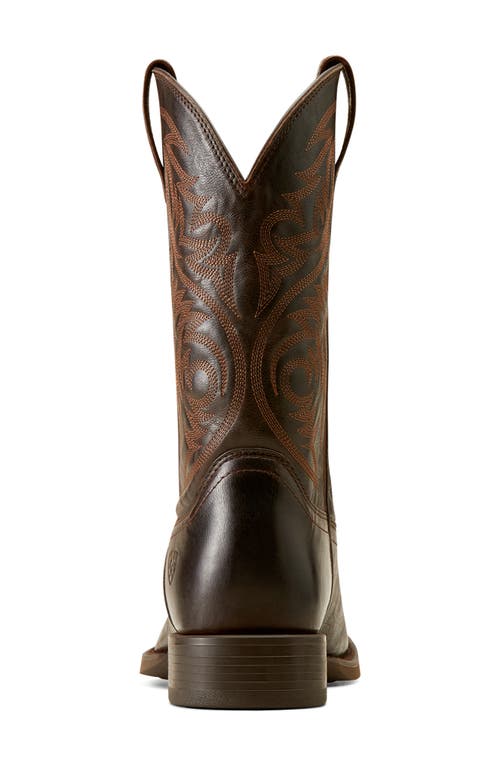 Ariat Sport Herdsman Square Toe Cowboy Boot In Burnished Chocolate