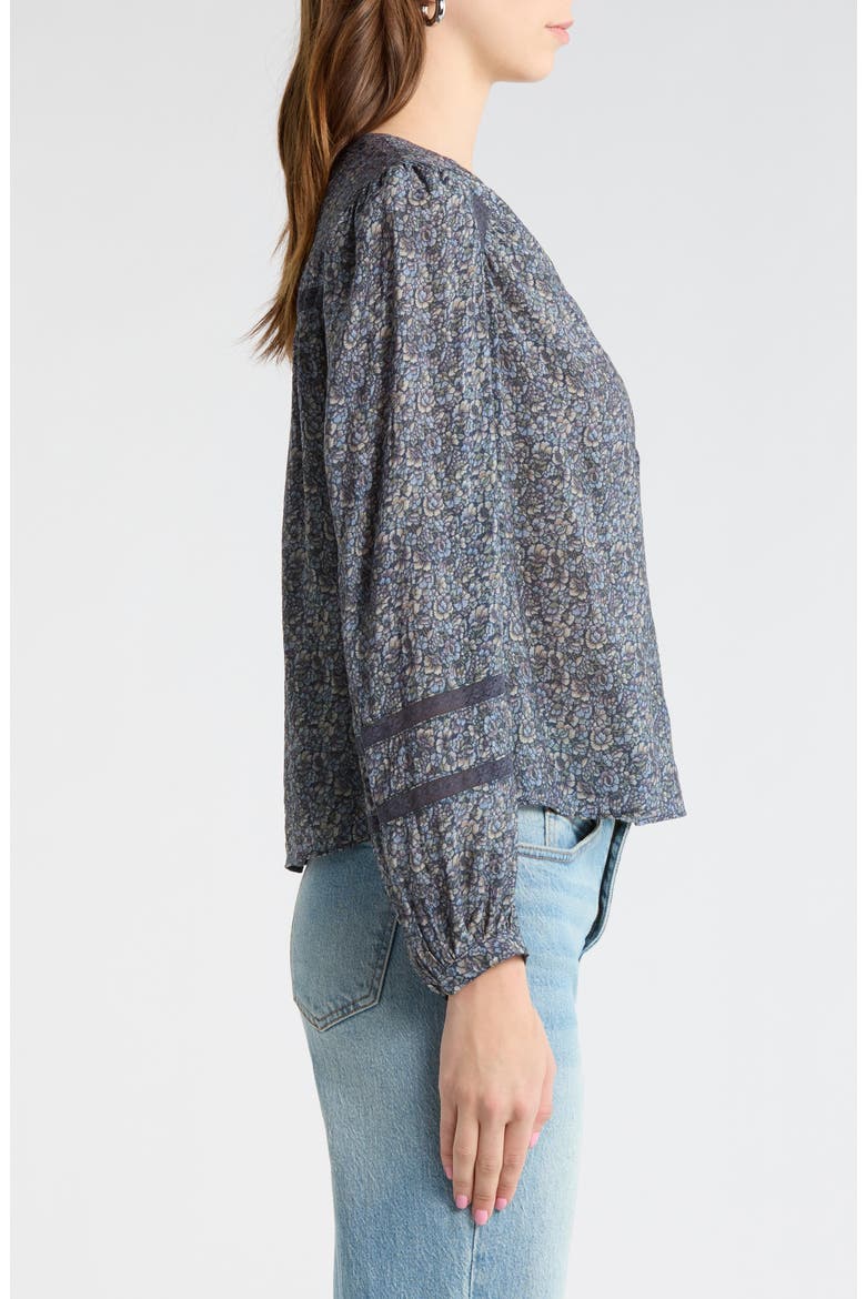 Calgary Print Top, Alternate, color, NAVY MULTI