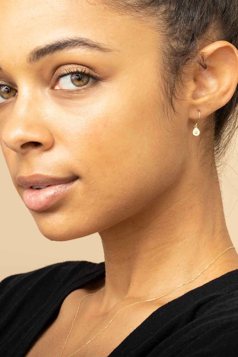 14K Yellow Gold Hidden Gem Drop Earrings, Alternate, color, Yellow Gold