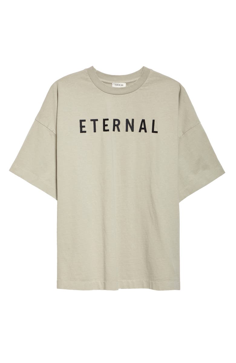 Fear of God Eternal Embroidered T-Shirt, Alternate, color, Dove Grey