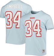 Mitchell & Ness Men's Mitchell & Ness Earl Campbell Light Blue Houston Oilers Retired Player Logo Name & Number T-Shirt