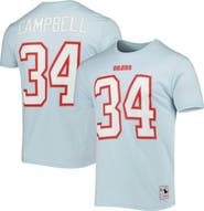 Mitchell & Ness Men's Mitchell & Ness Earl Campbell Light Blue Houston Oilers Retired Player Logo Name & Number T-Shirt