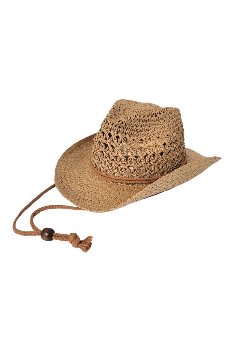 Glitter Star Cowboy Hat, Alternate, color, BROWN
