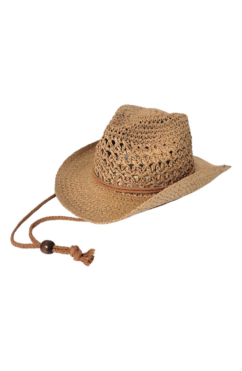 David & Young Glitter Star Cowboy Hat, Alternate, color, Brown