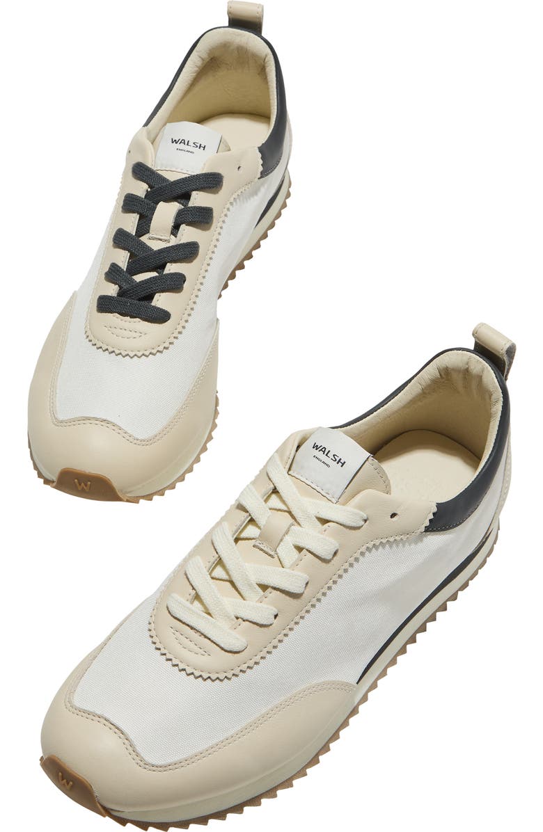 WALSH Dorset Sneakers, Alternate, color, Ecru/Gun Metal