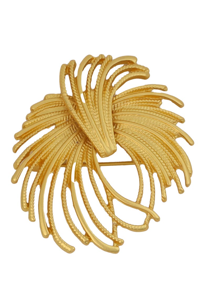 Statement Flower Brooch, Main, color, GOLD