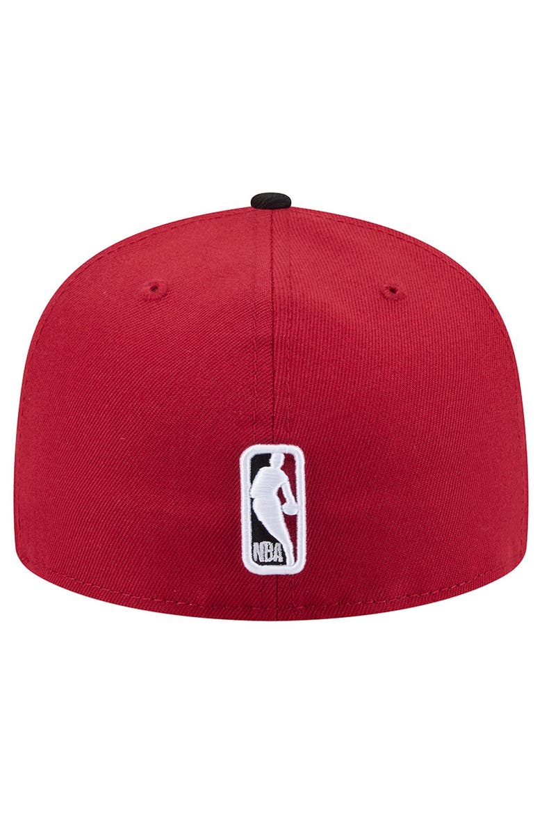 Men's New Era Red Miami Heat Two-Tone 59FIFTY Fitted Hat, Alternate, color, Red