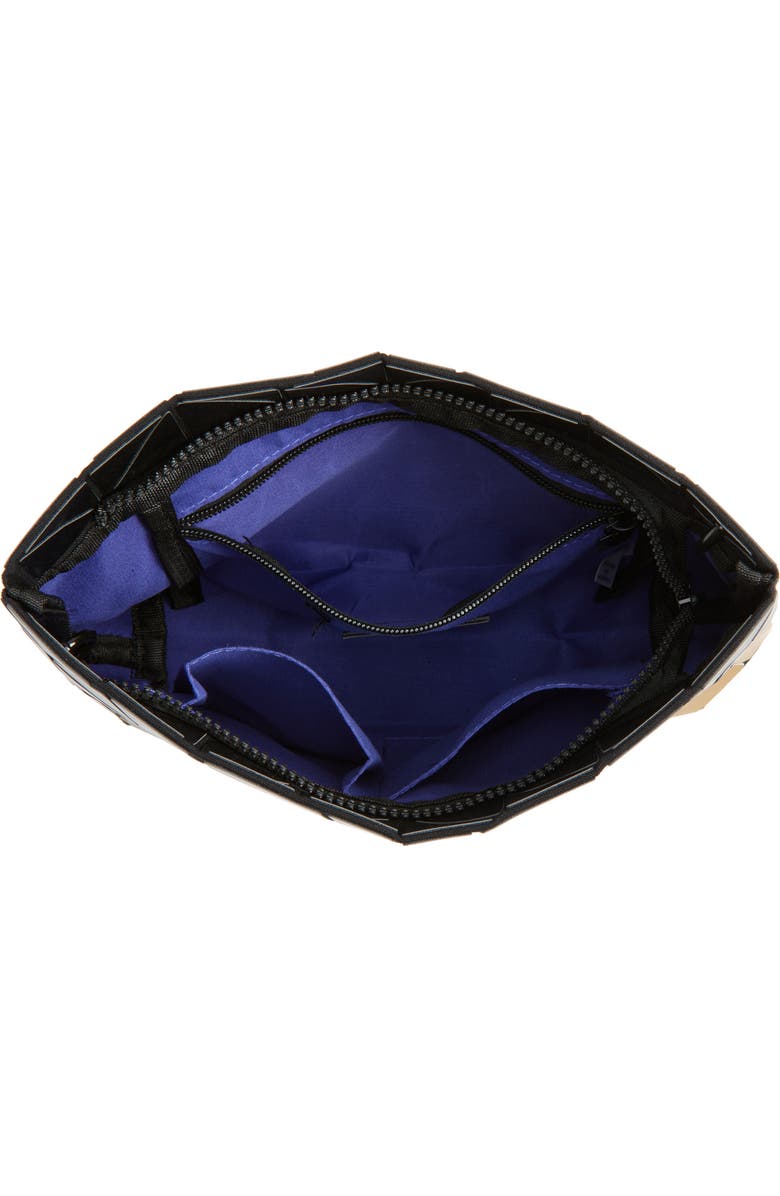 PATRIZIA LUCA Slanted Square Convertible Clutch, Alternate, color, Matte Black/ Gold