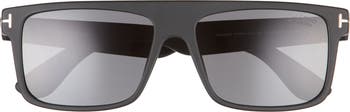 58mm Philippe Polarized Rectangular Sunglasses
