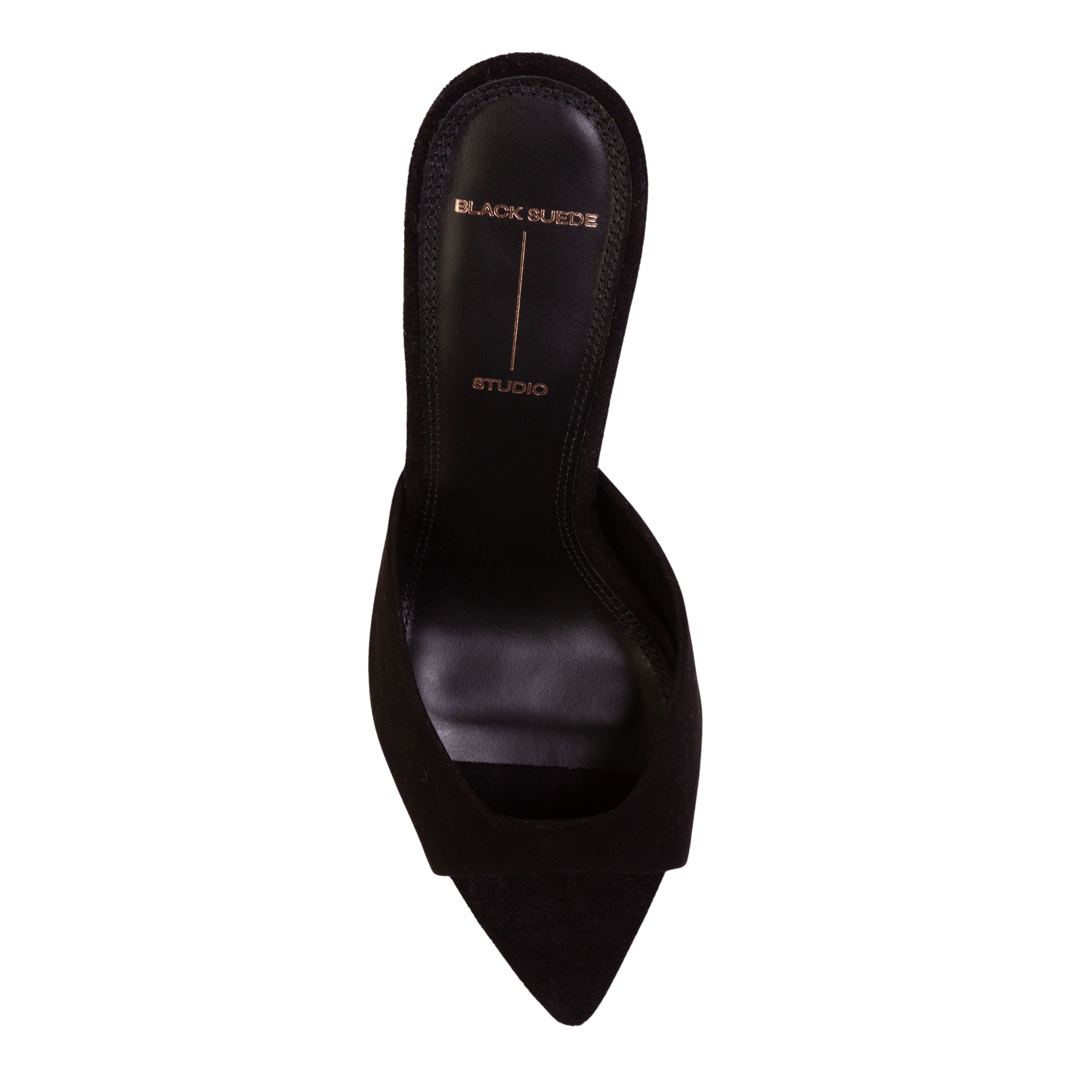 BLACK SUEDE STUDIO Brea 80 Suede Mule, Alternate, color, Black Suede