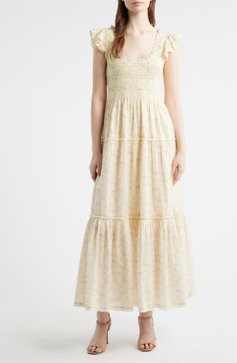 Chessie Floral Tiered Midi dress