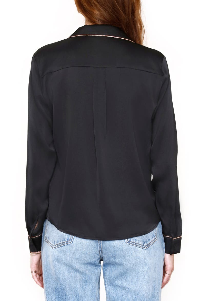 Ariella Satin Top, Alternate, color, BLACK