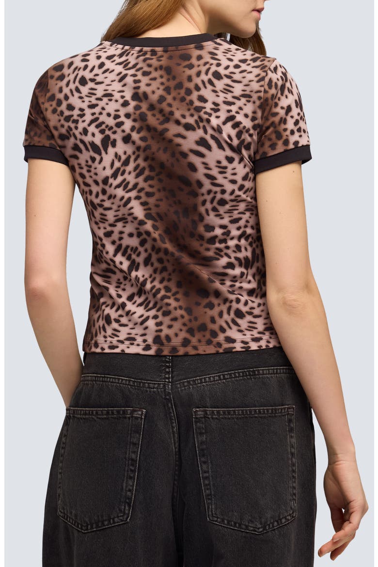 Essentials Bedazzled Rhinestone Embellished Leopard Print Cotton Graphic T-Shirt, Alternate, color, PUMA BLACK