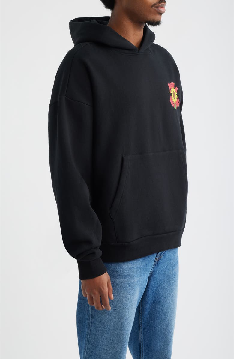 MARKET Sunflower Graphic Hoodie, Alternate, color, Jet Black
