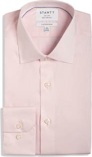 Stantt Contemporary Fit Wrinkle Resistant Cotton Twill Dress Shirt