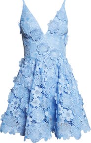 HELSI Blake Floral Appliqué Lace Cocktail Minidress