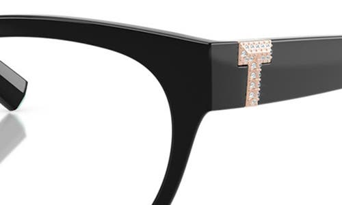 Tiffany & Co . 54mm Cat Eye Optical Glasses In Shiny Black
