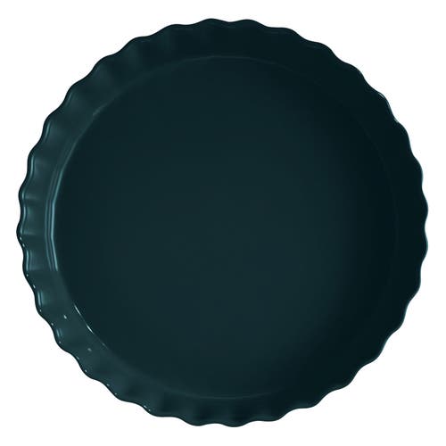 Emile Henry 12.6" X 2.2" Extra Large Deep Tart Dish In Ocean