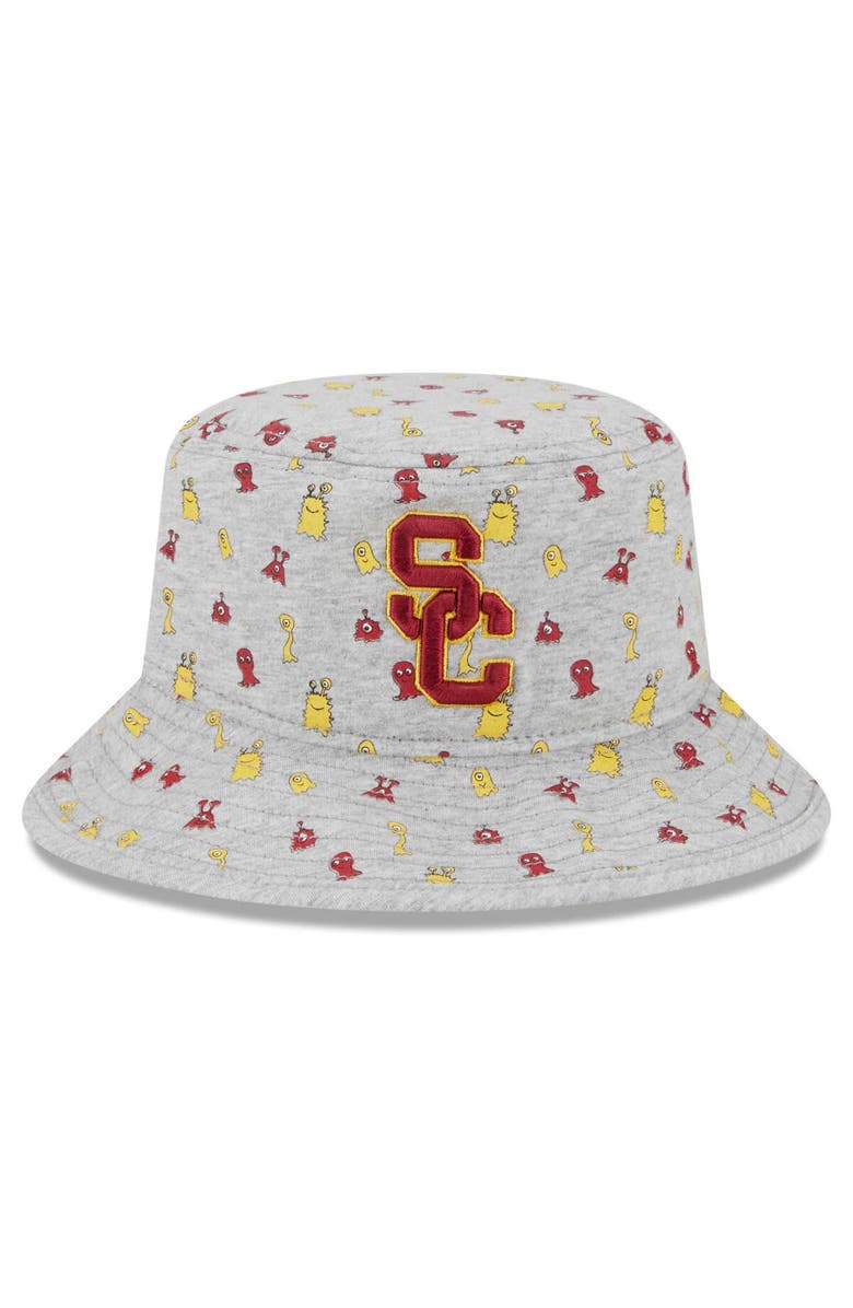 New Era Toddler New Era Heather Gray USC Trojans Critter Bucket Hat, Main, color,