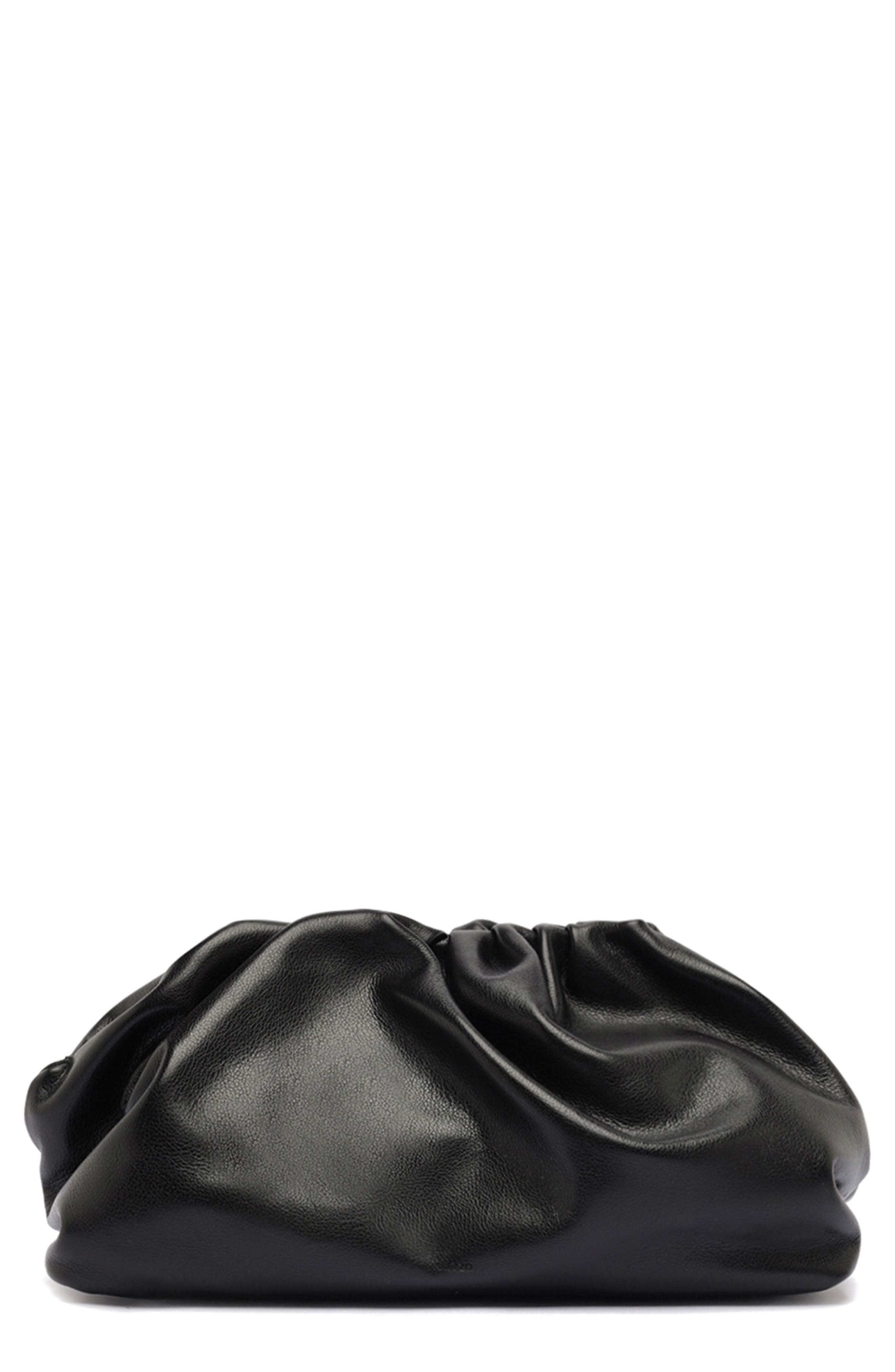 Arezzo Elizabeth Small Leather Clutch, Main, color, 