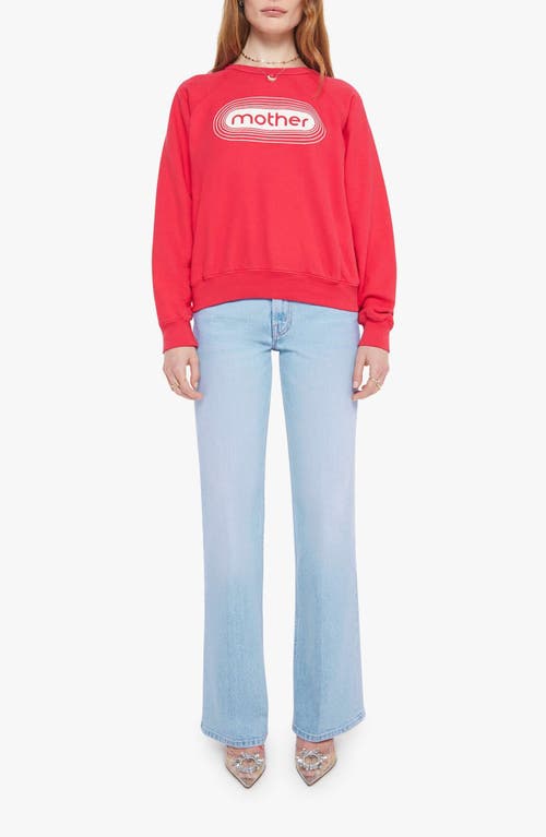 Mother The Concert Printed Cotton-jersey Sweatshirt In Red