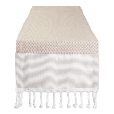 Bordered Dobby Table Runner 15x108