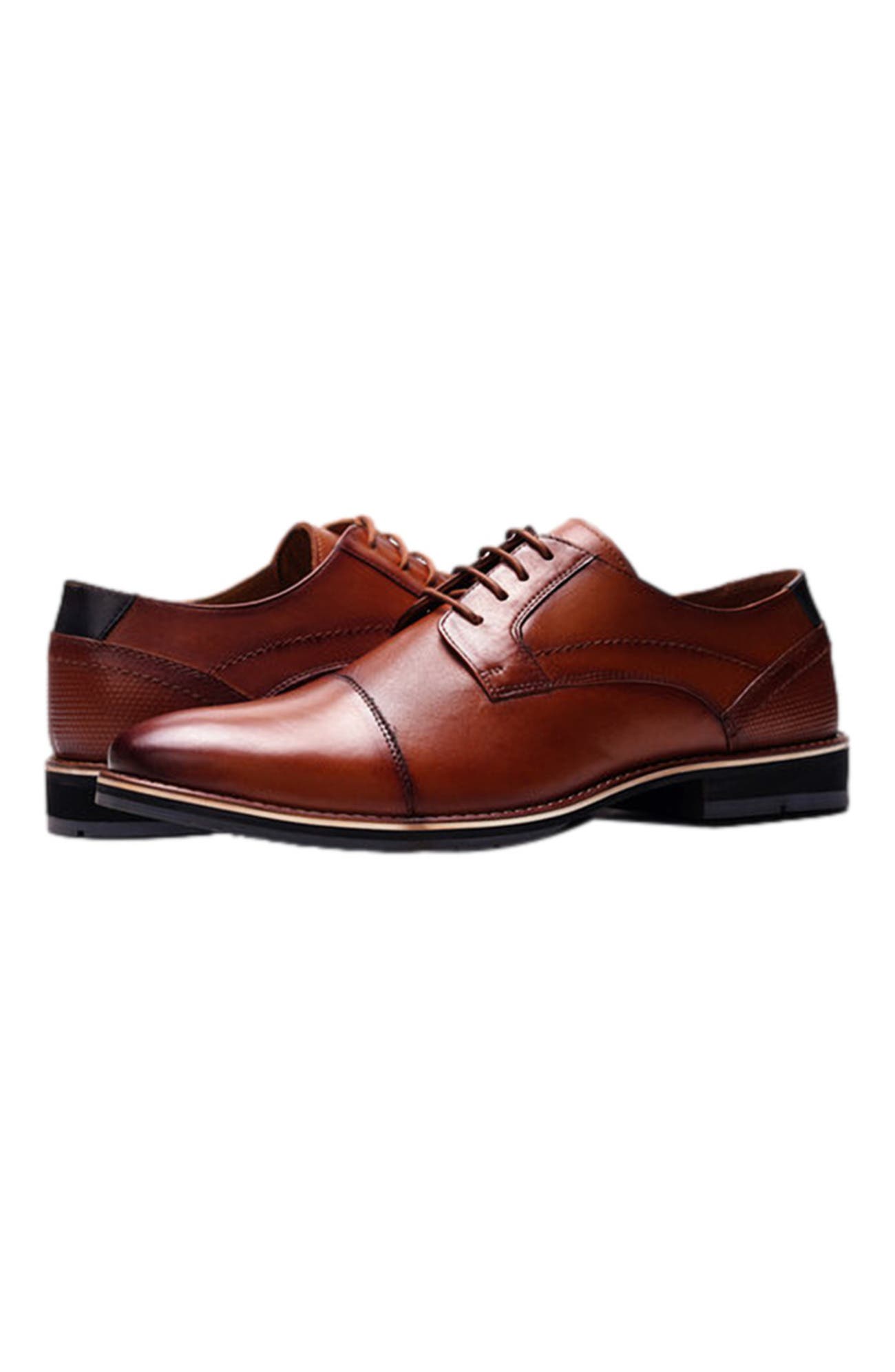 A. Veer New York Lace-up Derby, Alternate, color, Tan Leather