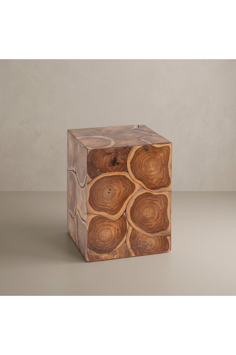 Square End Table, Alternate, color, Natural