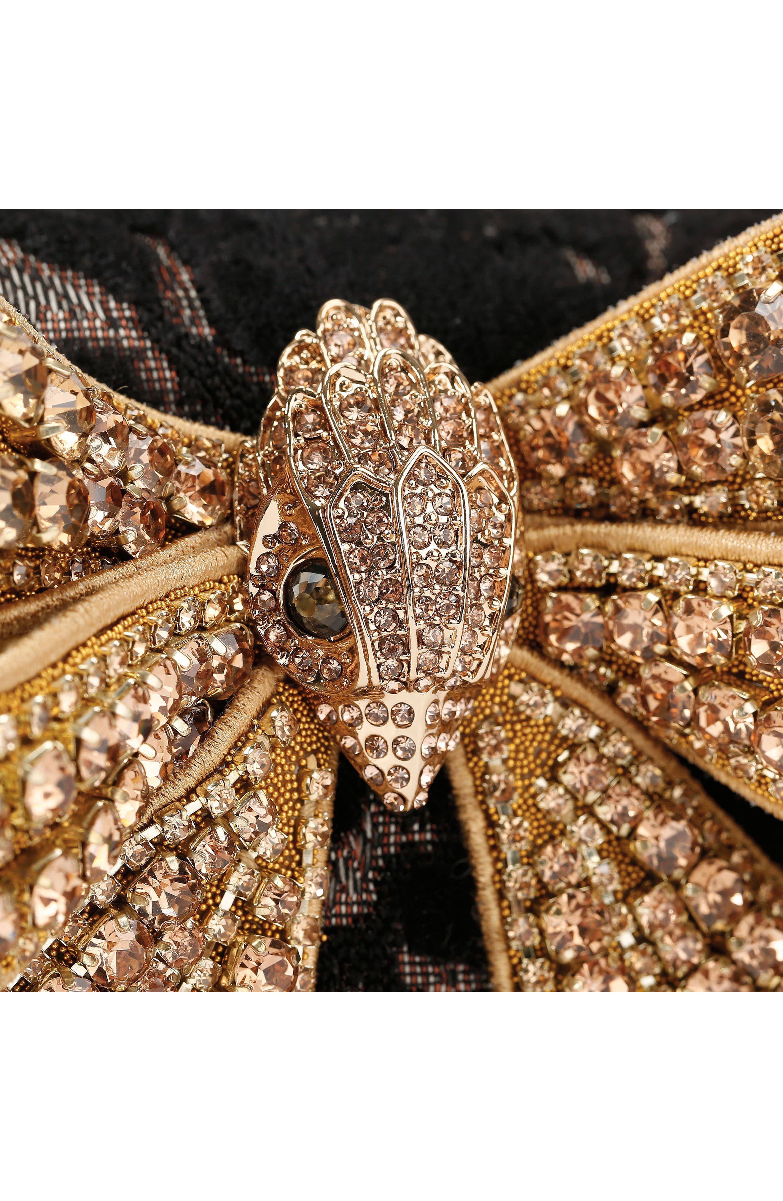 Kurt Geiger London Small Shoreditch Crystal Bow Crossbody Bag, Alternate, color, Charcoal