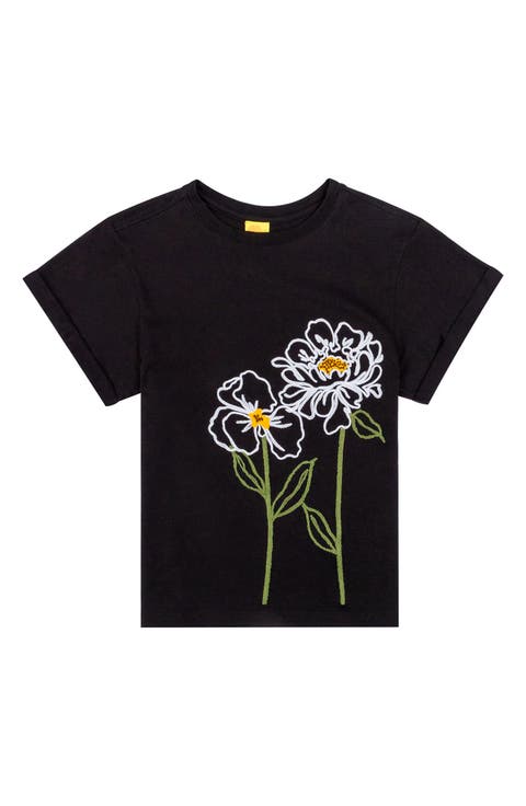 Kids' Dave 2 Chroma Floral Embroidered Cotton Graphic T-Shirt (Toddler, Little Kid & Big Kid)
