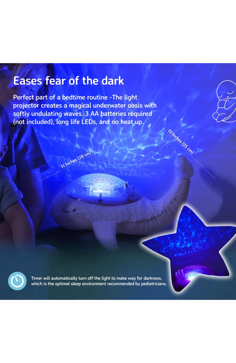 Cloud B Tranquil Whale Classic Projector Sound Machine & Rattle Toy, Alternate, color, 