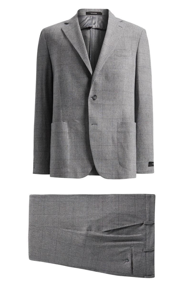 Vince Icon Relaxed Fit Stretch Wool & Cashmere Suit, Main, color, Grey