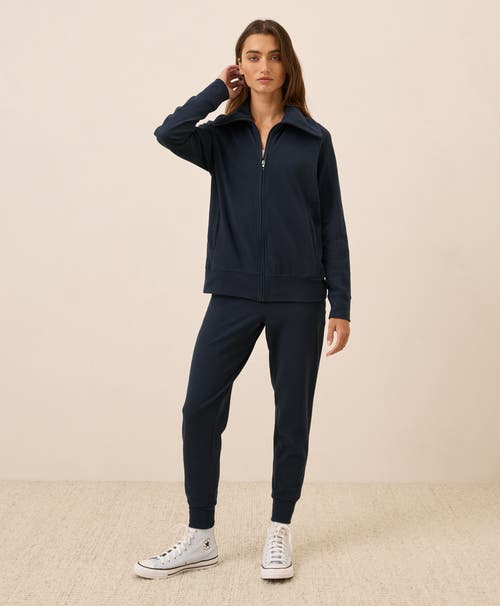 Pact Organic Cotton Cloudknit Zip Jacket In Multi