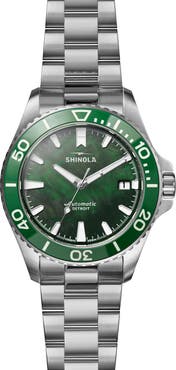 Shinola Monster Lake Huron Automatic Dive Bracelet Watch, 39mm