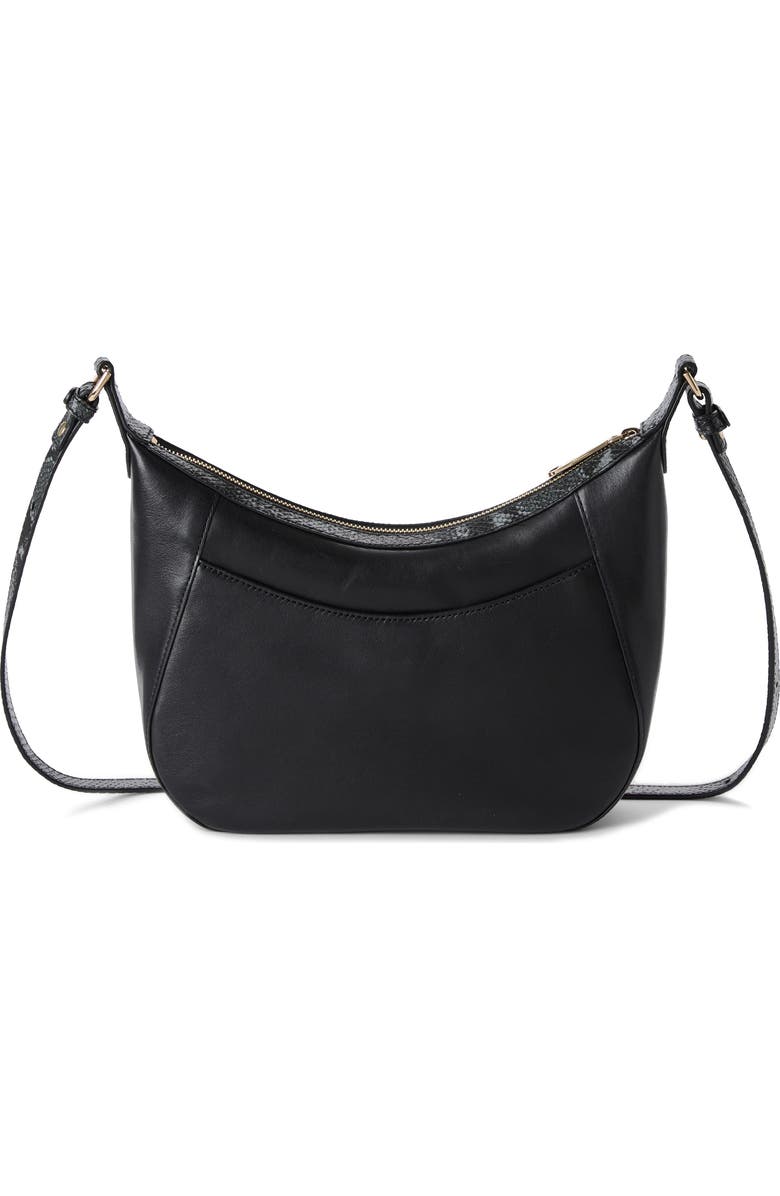 Brahmin Corinne Croc Embossed Leather Crossbody, Alternate, color, Black Dietrich