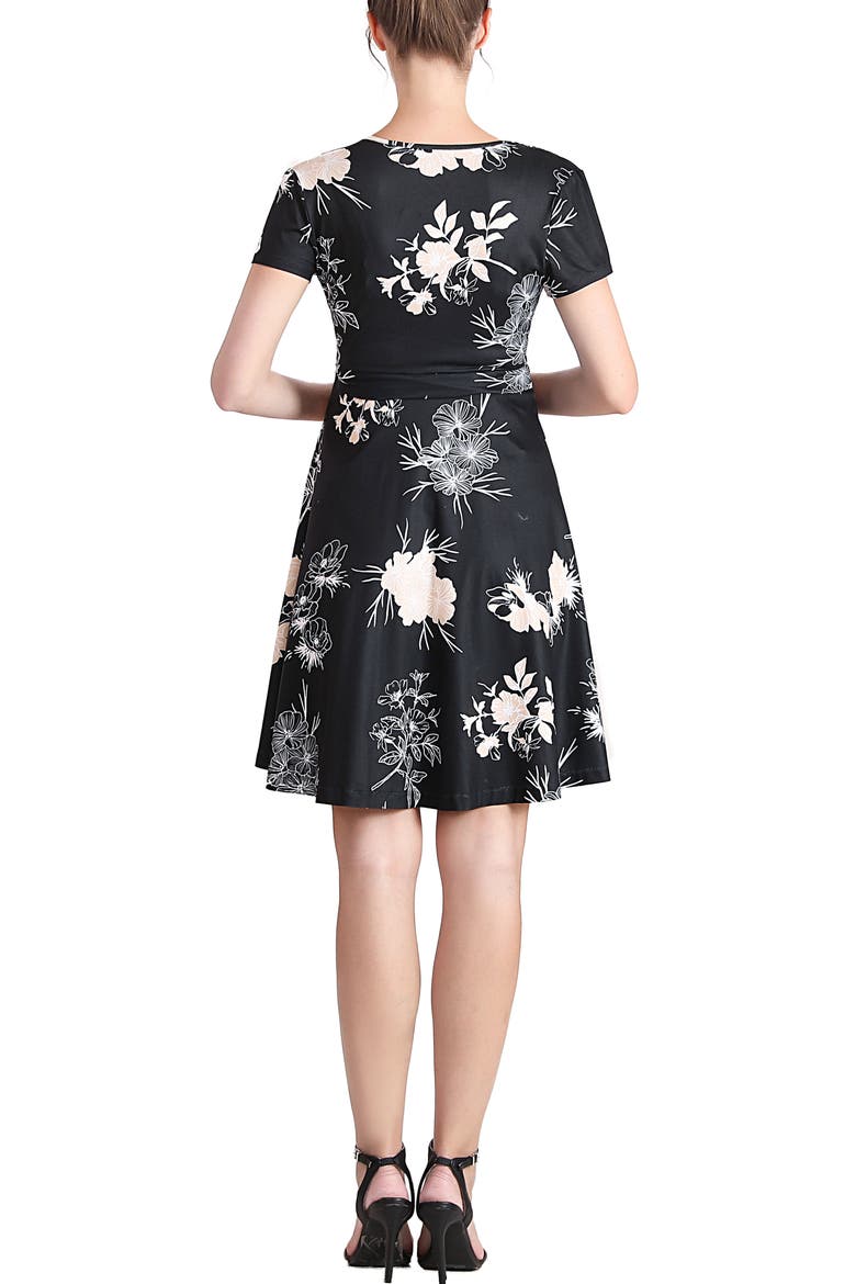 Bess Faux Wrap Maternity/Nursing Dress, Alternate, color, Multicolored