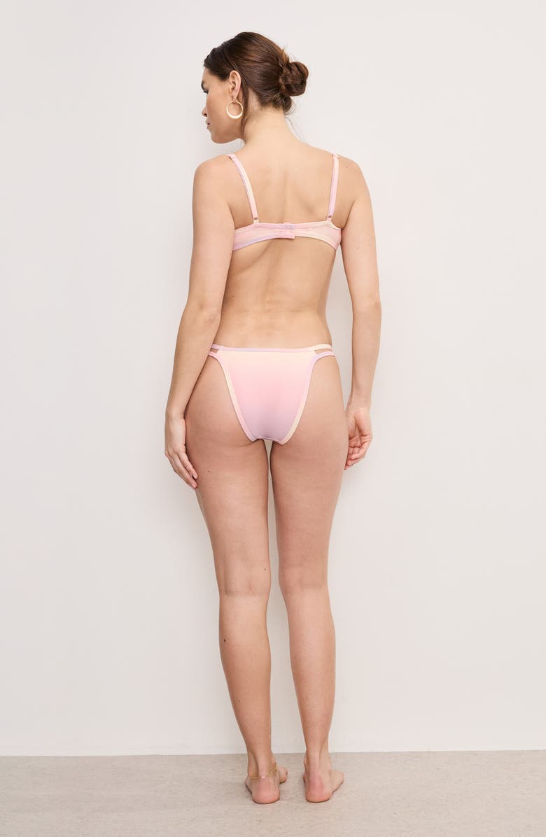 Good American Boomerang Bikini Bottoms, Alternate, color, Sunset Gradient004