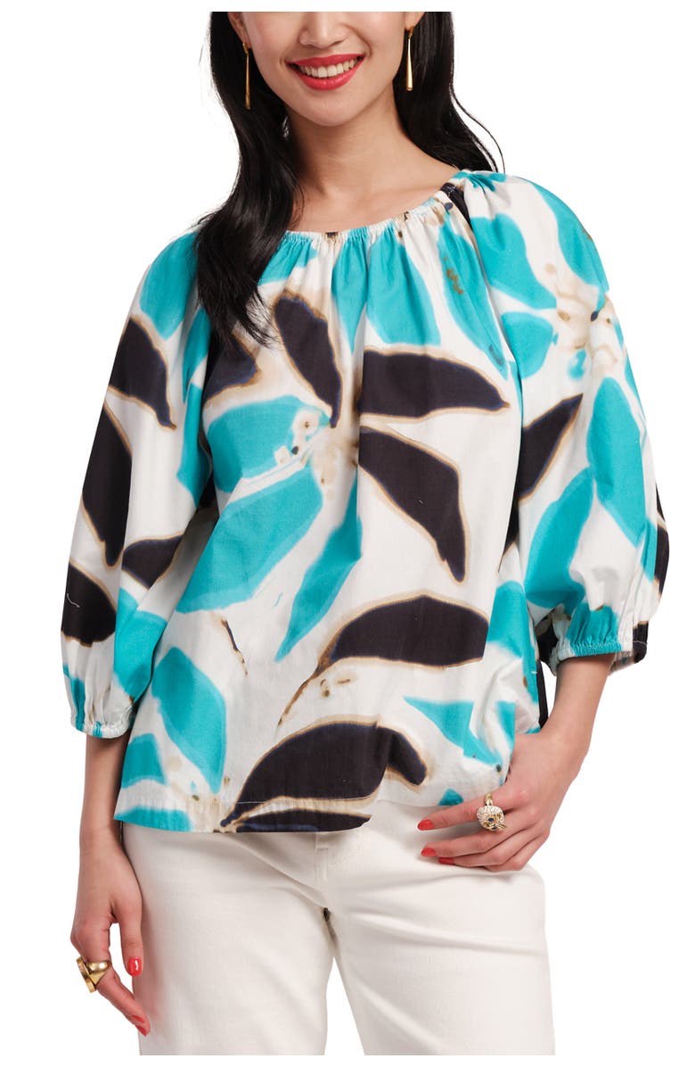 Frances Valentine Bliss Top Banana Leaf, Main, color, Blue/Multi