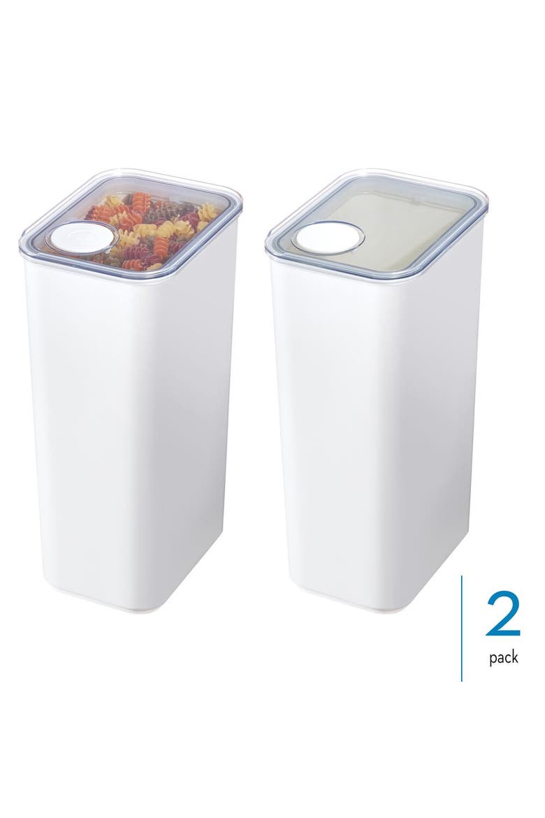 Extra Large Canister with Removable Pour Cap - Set of 2 - White, Alternate, color, White