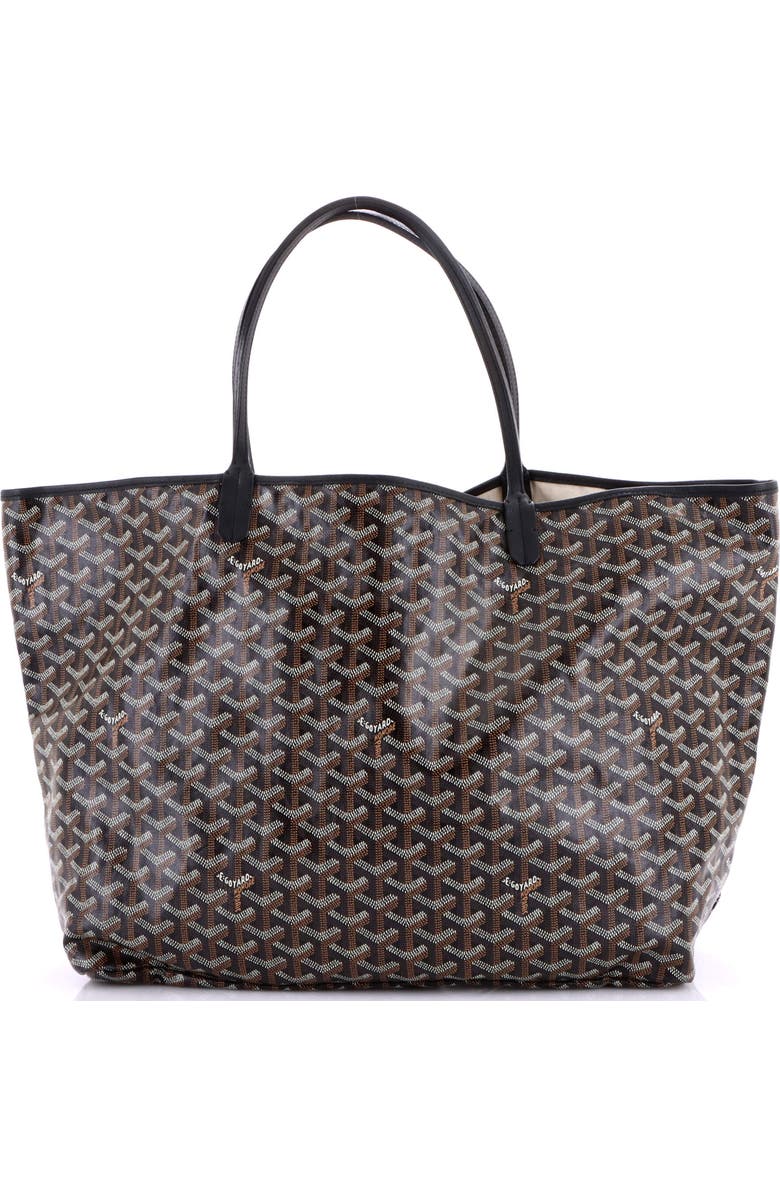 Pre-Owned Goyard Saint Louis Tote Coated Canvas GM, Main, color, Black
