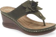 EXTREME BY EDDIE MARC Yaz Floral Appliqué T-Strap Sandal
