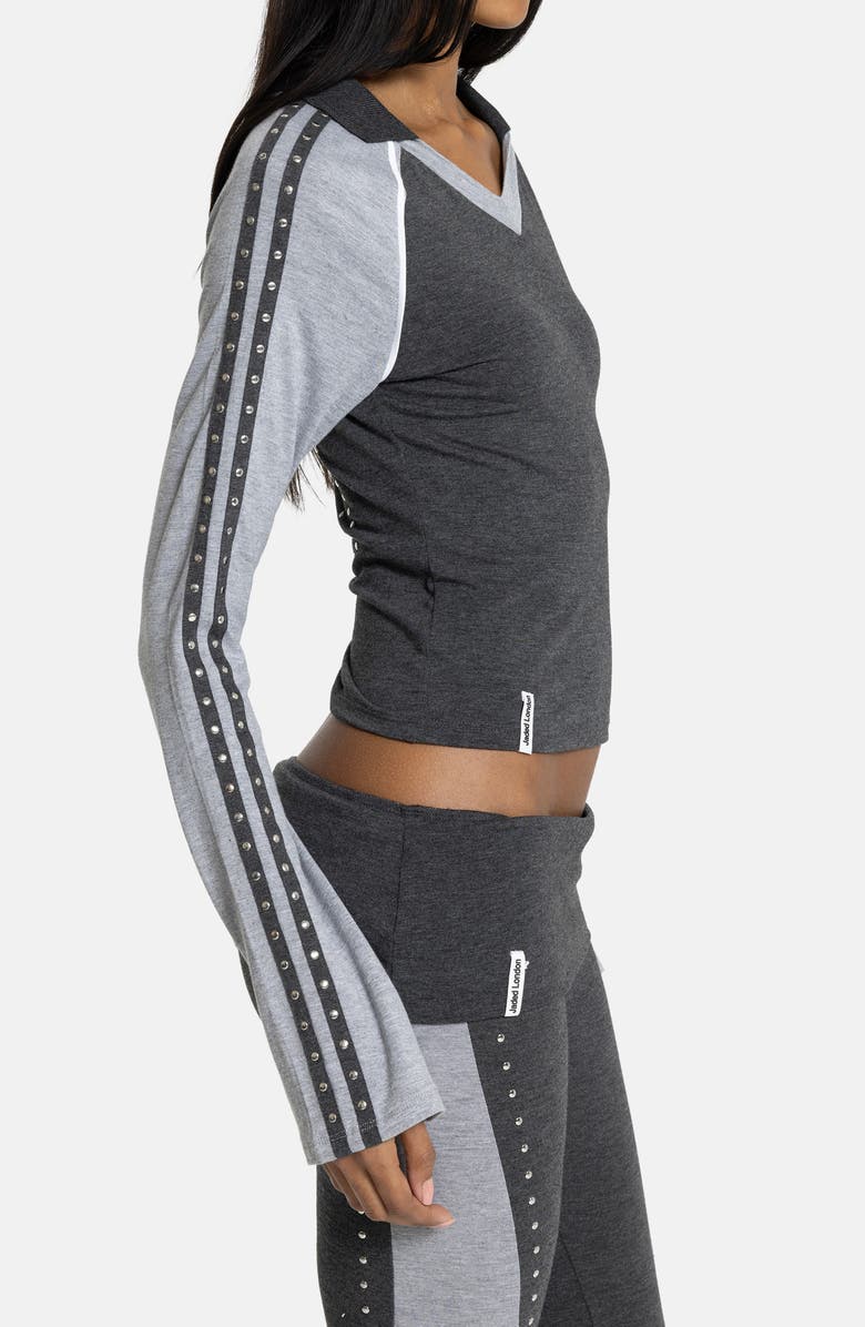 JADED LONDON Long Sleeve Baby Tee, Alternate, color, Grey