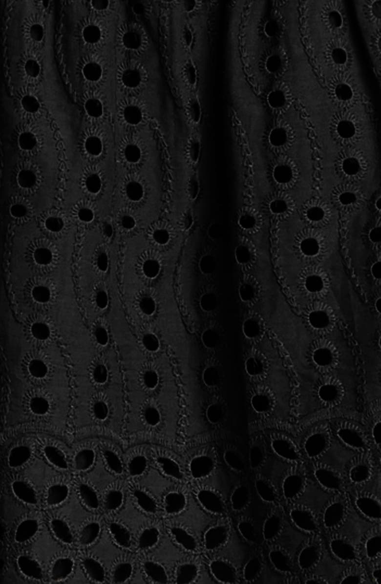 Nicole Miller Cotton Blend Eyelet Off the Shoulder Dress, Alternate, color,