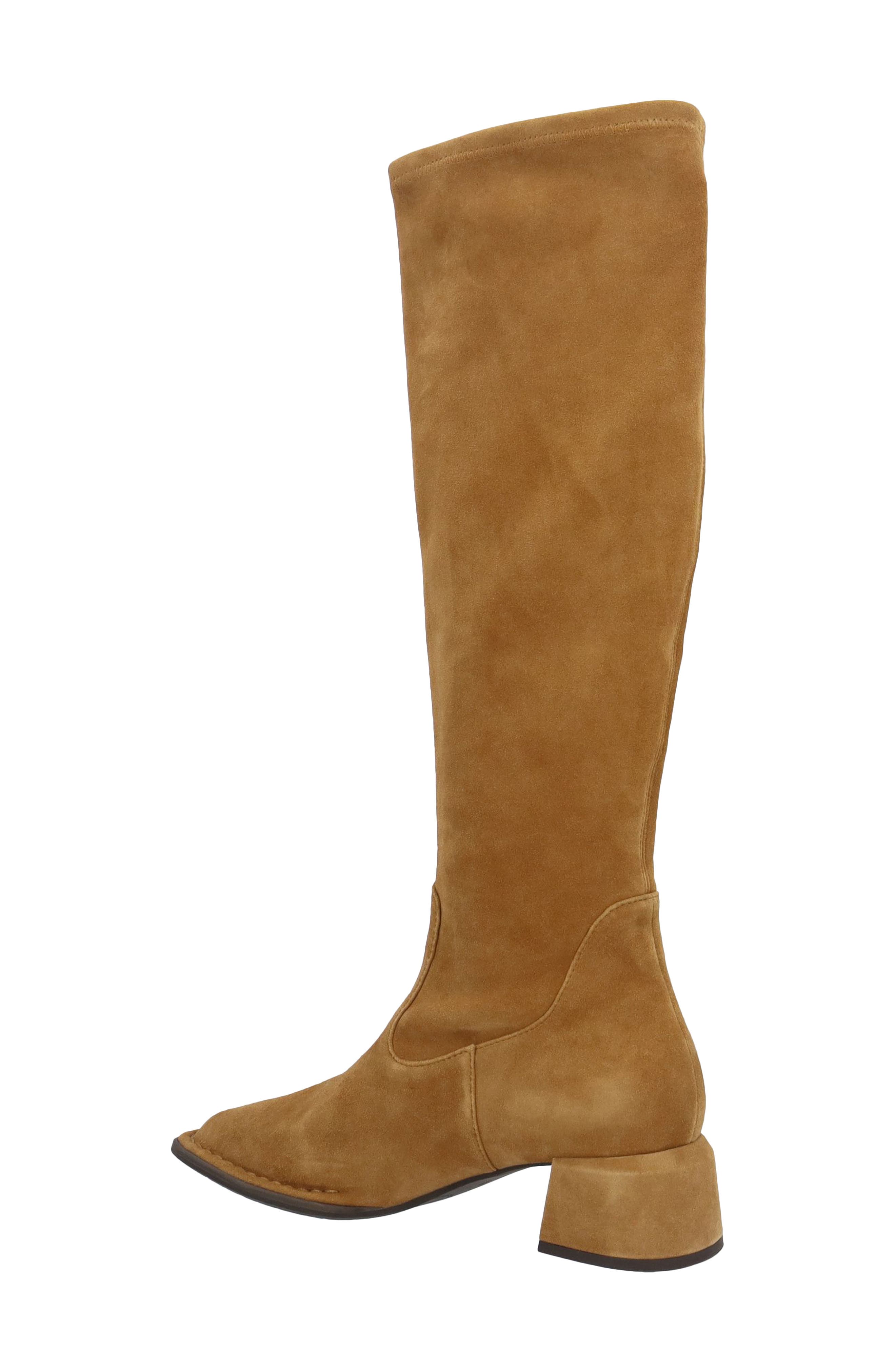 Nolita Stretch Leather Boot, Alternate, color, COFFEE