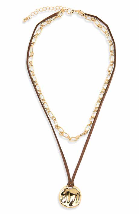 Free Form Layered Pendant Necklace
