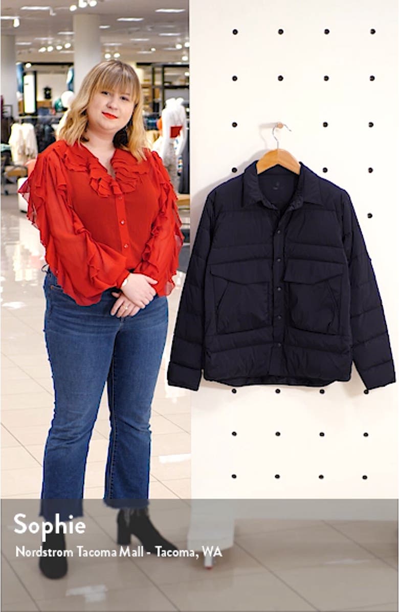 Water Repellent Down Shirt Jacket, sales video thumbnail